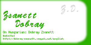 zsanett dobray business card